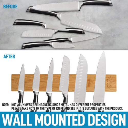 Bamboo Magnetic Knife Bar - Picture 6 of 6