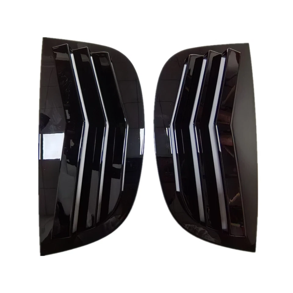 Gloss Black Rear Window Quarter Louver Cover For Peugeot 208 18-24/ 308 14-20 - Image 3 of 4
