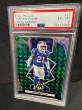 2022 Panini Mosaic #25 Jordan Poyer Green Mosaic PSA 6 | Bills NFL