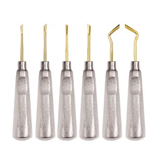 Dental Easy Luxating Elevators. Root Extracting Extraction Kit. Set of 6