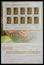 Lot 13105 MNH stamp collection Butterflies in the Netherlands in special album.
