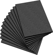12Pcs 12"x 8"x0.5"Polyethylene Foam Sheet Thick Firm Black Foam Padding Packing
