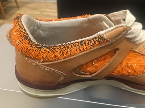 Puma X Alexander Mcqueen Scarpe da Ginnastica Donna Basse 6 Uk Rosa Arancione Pelle - Originali - Foto 4 di 9