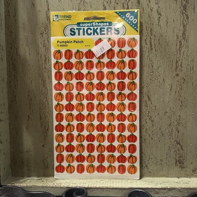 Vintage 1992 Trend Pumpkin Patch Super Shapes Stickers T-46005 Sealed NIP
