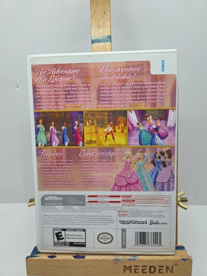 Barbie and the Three Musketeers  Nintendo Wii Game - Image 2 of 3