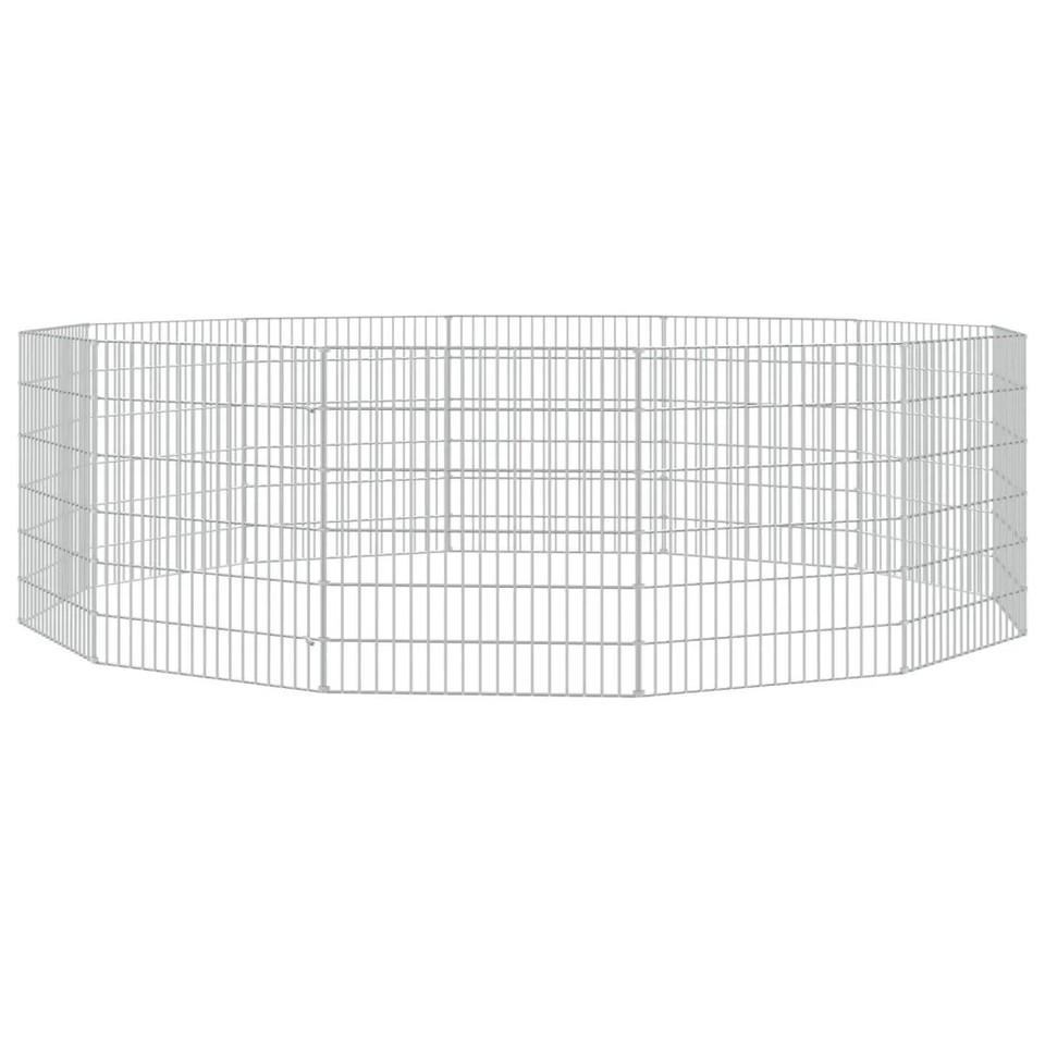 Small Animal Enclosure 12-Panel Pet Pen Rabbit Guinea Pig Run Cage ...