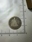 1877-CC Seated Liberty Dime FINE Key Date Coin, Old Carson City Mint