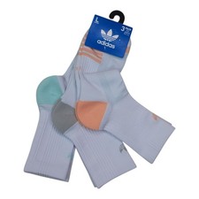 Adidas 3-Pack High Quarter Socks Moisture Wick Mens Shoe Size 8-12 Womens 10-13