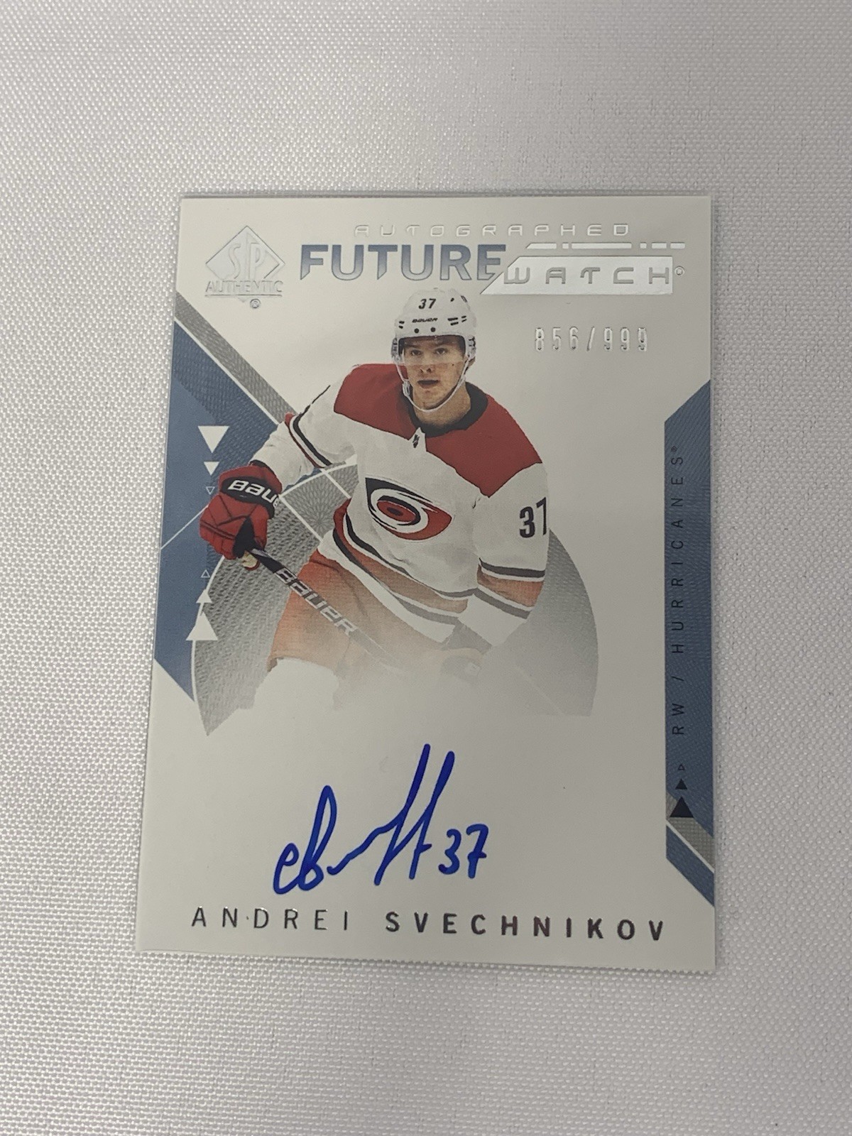 2018-19 SP Authentic - Auto Future Watch Andrei Svechnikov #187 /999 (AU, RC)