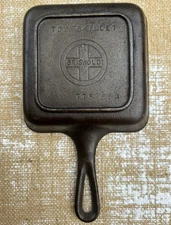 GRISWOLD #775 Cast Iron Rare Hard to Find Square Toy Skillet Pan Erie