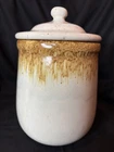 Vtg McCoy Pottery USA 135 Brown Drip Glaze Speckled Crock W/ Lid Canister 7.5”
