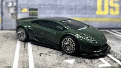 CUSTOM Green LB-WORKS Lamborghini Huracan    Hot Wheels Premium    Custom Color