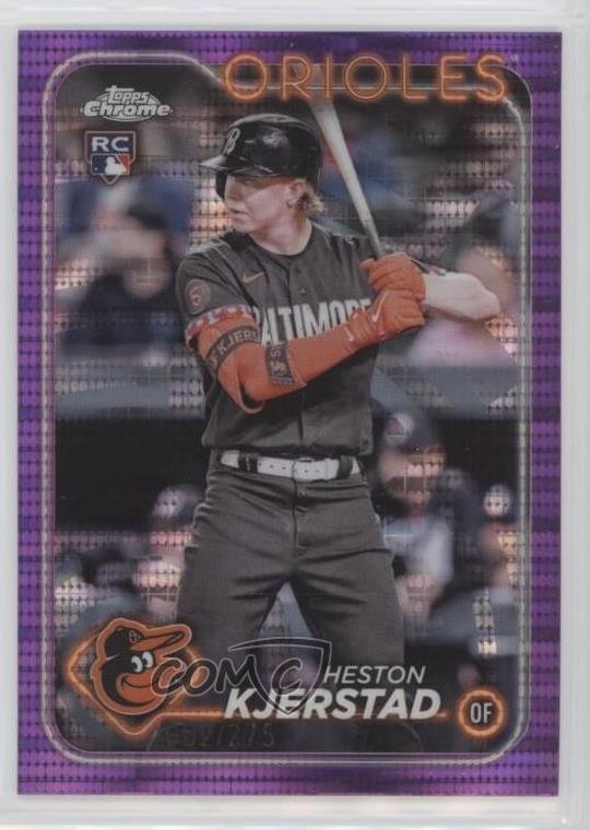 2024 Topps Chrome Purple Sonar Refractor 52/275 Heston Kjerstad #142 0tx