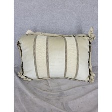 Austin Horn Collection Oyster Velvet Striped Lumbar Pillow 14x20 Neiman Marcus