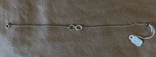 Infinity Symbol Bracelet Sterling Silver 8 1/4  Fine Chain