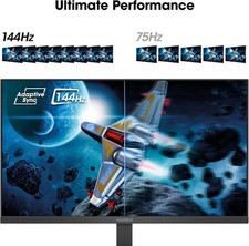 KOORUI 24 Inch Gaming Monitor 144Hz Full HD 1920 x 1080p IPS 24 144Hz FHD 2
