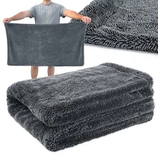Car Wash Microfiber Drying Towel Water Drying Towel Dark Gray 1500GSM 24x36''
