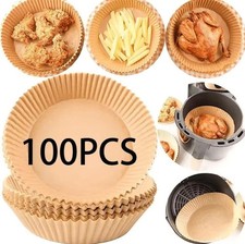 100pcs Round Disposable Non-Stick Air Fryer Steamer Paper Liner Parchment Baking