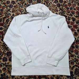 Polo Ralph Lauren Sweatshirt Womens Large White Turtleneck Cowl Pullover Pony