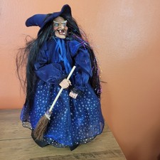 Vintage Halloween Witch Eyes Light Up She Cackles Table Top Decor 17"H