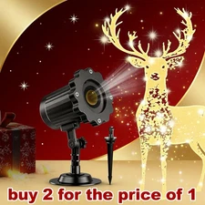 3D Dynamic Christmas Projector Lights – Reindeer Holiday Light Show