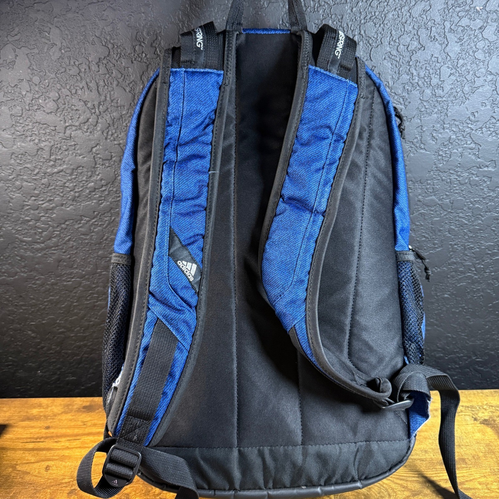 Adidas Blue Backpack School Bag Travel Laptop Bag thumbnail 4