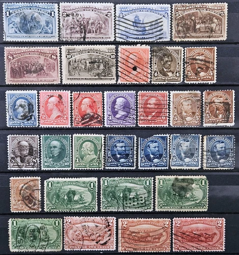 US Stamp Collection 1893-1898 Lot of 31 Scott # 230/286 Used