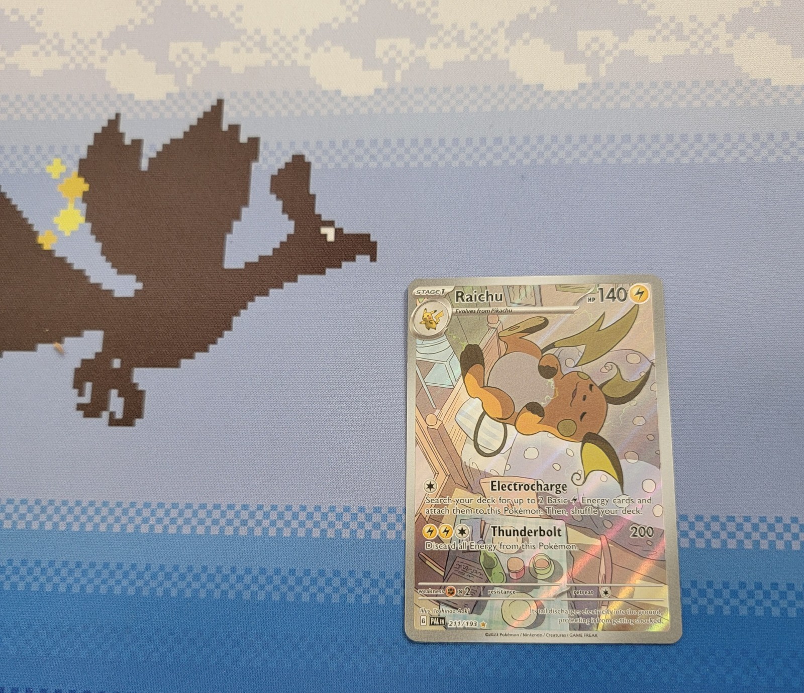 Raichu 211/193 Paldea Evolved SV02 Illustration Rare 2023 Holo Pokemon Card 