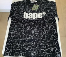 authentic a bathing ape bape neon camo bape tee t shirt black L XL new rare sale