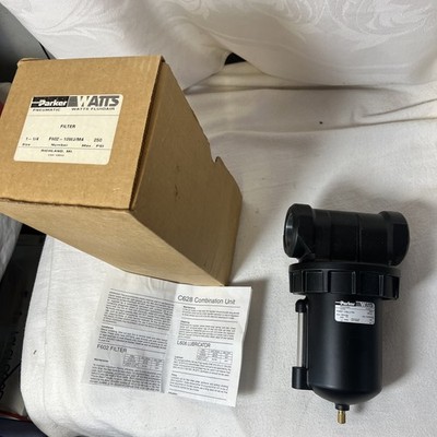 Parker Watts F602-10WJ/M4 Pneumatic Air Line Filter 1-1/4'' 250 PSI Industrial Fi