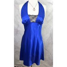 Vtg Fredericks Of Hollywood Chemise Mini Slip Dress Satin Lingerie Whimsigoth L