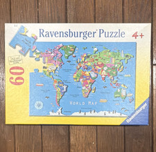 Ravensburger World Map 60-Piece Jigsaw Puzzle Interlocking Pieces Age 4