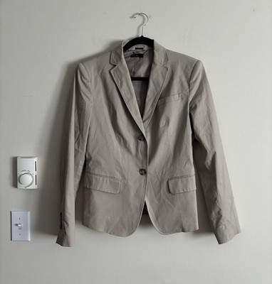 United Colors of Benetton Blazer Jacket Womens Medium IT 46 Brown Tan Neutral