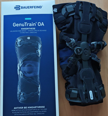 Bauerfeind GenuTrain OA Knieorthese Größe 4 Schwarz 12141650070704