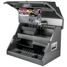 Powerbuilt 26 Inch Rapid Box Slant Front Toolbox With Tool Magnets - Gray - Powerbuilt 26 Inch Rapid Box Slant Front Toolbox With Tool Magnets - Gray -