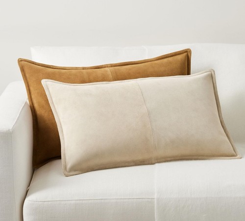 Genuine Leather Pillow Cover Case for Lumbar Throw Couch Pillows - Modern Far... - Picture 5 of 5