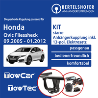 AnhäNgerkupplung Starr U.13Pol Sp. E-Satz für Honda Civic Viii Typ Fk/Fn 05- AHK
