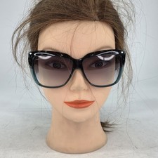 Gucci GG3585S Designer Luxury Sunglasses Black Turquoise Sunglasses Cat Eye