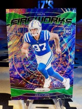 2024 Laiatu Latu Panini Prizm Fireworks Green Wave Prizm Rookie Card #17 Colts