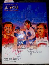 1990 PITTSBURGH  CIVIC ARENA NHL HOCKEY ALL- STAR GAME PROGRAM 13 AUTOGRAPHS AHL