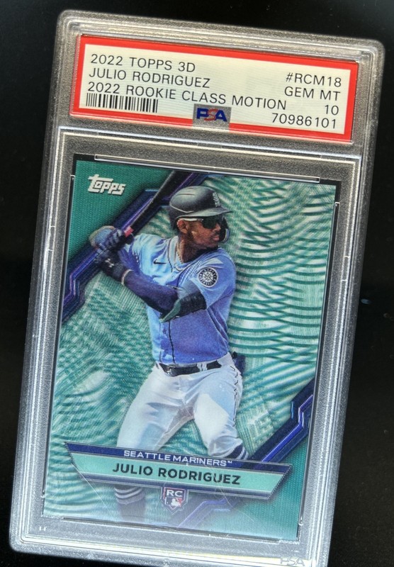 2022 Topps 3D Julio Rodriguez Class Motion #RCM-18 Mariners PSA 10 Rookie