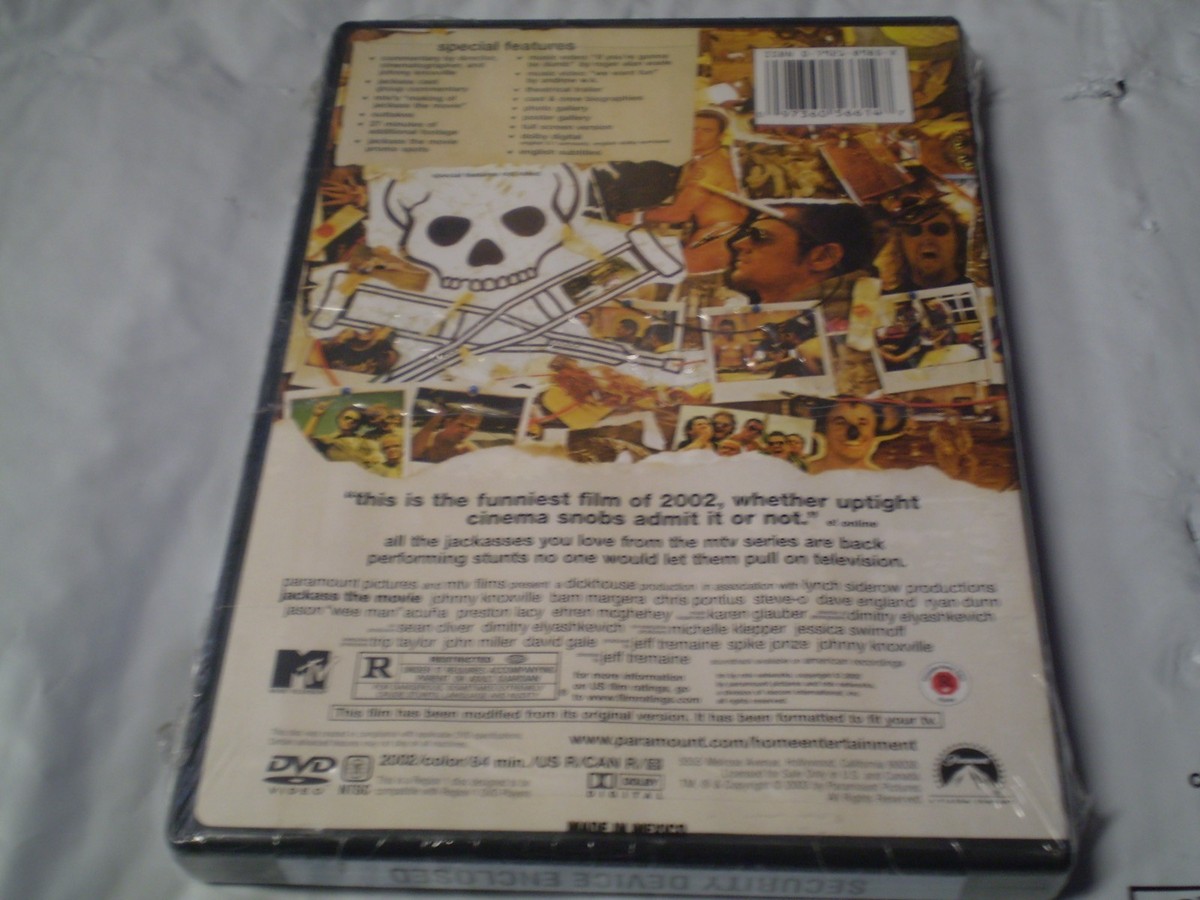 Jackass: The Movie (DVD, 2002) Johnny Knoxville Fullscreen Brand