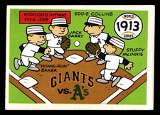1970 Fleer World Series 1913 Giants A's Home Run Baker Collins #10 HIGHER GRADE