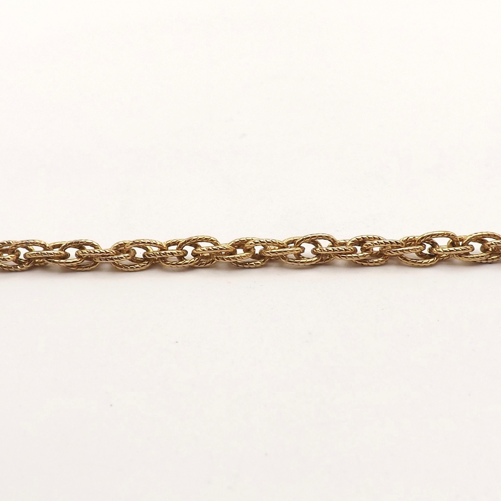 Gold Tone Open Rope Link Ankle Bracelet Anklet Grow With Me 11in Or Smaller