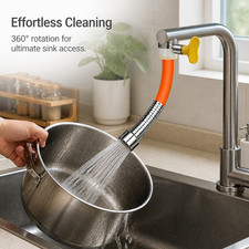 Water Filter Faucet Extender, 360 Degree Rotating Faucet Extension Tube