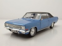 Opel Diplomat A V8 Coupe 1965 Blau Metallic Schwarz Modellauto 1:24 Whitebox