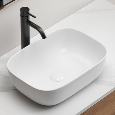 Vessel Sink,Small Sink Above Counter,White Porcelain Ceramic,Bathroom 