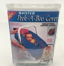 Quilted Peek A Boo Cover Infant Carriers Strollers Car Seats Vintage Baby Gear