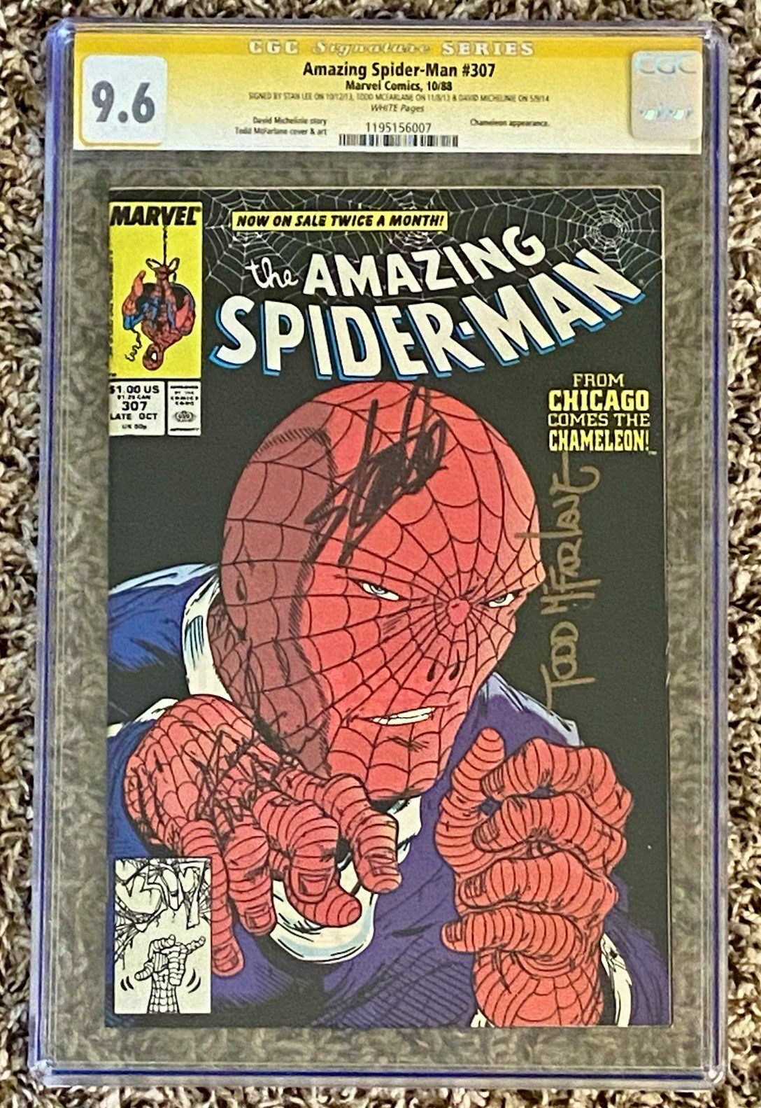 Amazing Spider-Man #307 CGC 9.6 SS Stan Lee, McFarlane, & Michelinie Signed