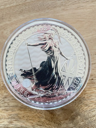 2025 King Charles III Britannia 10 oz .999 Fine Silver Bullion Coin CGT Free UK - Picture 1 of 7